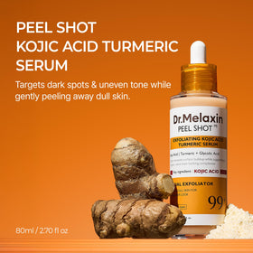 Dr.Melaxin serum drop close-up highlighting lightweight texture and absorption