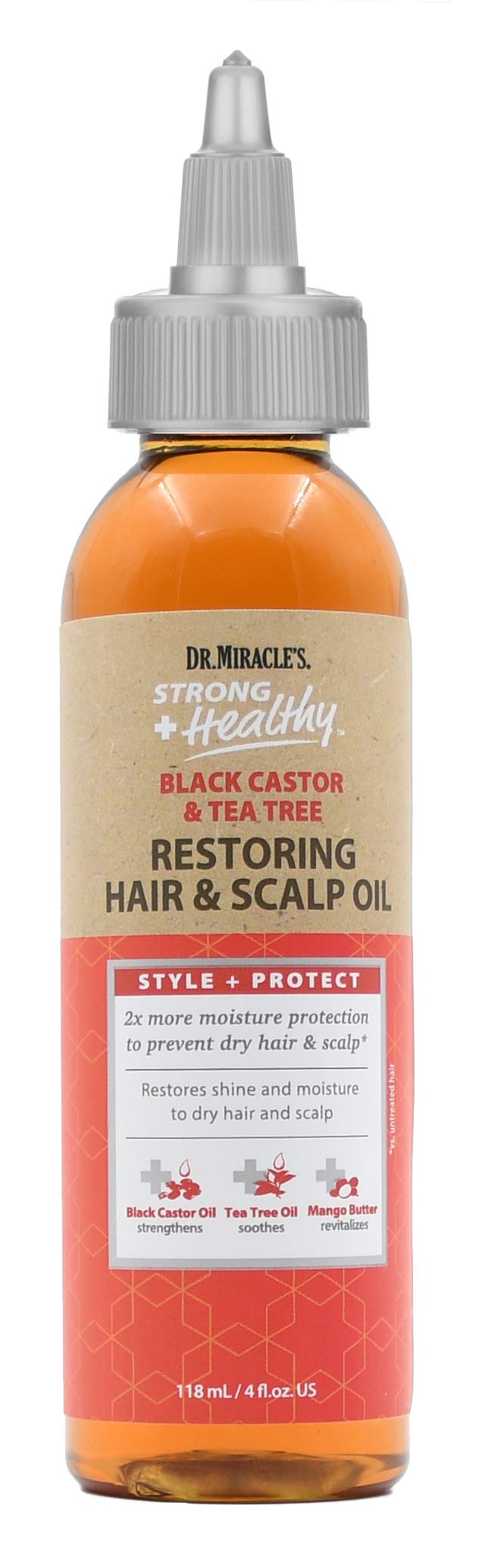 Dr. Miracle's front bottle shot shows product and moisturizing benefits