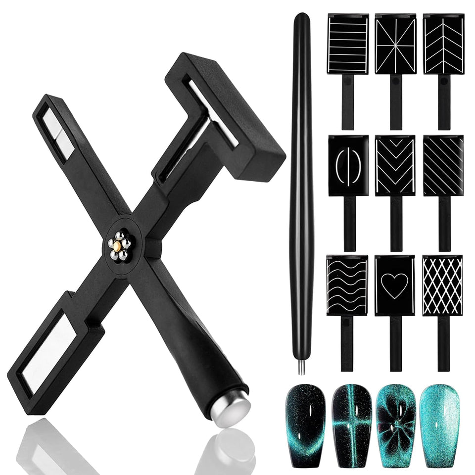Dr.nail front packaging showing the full 11-piece magnet kit and portability benefit