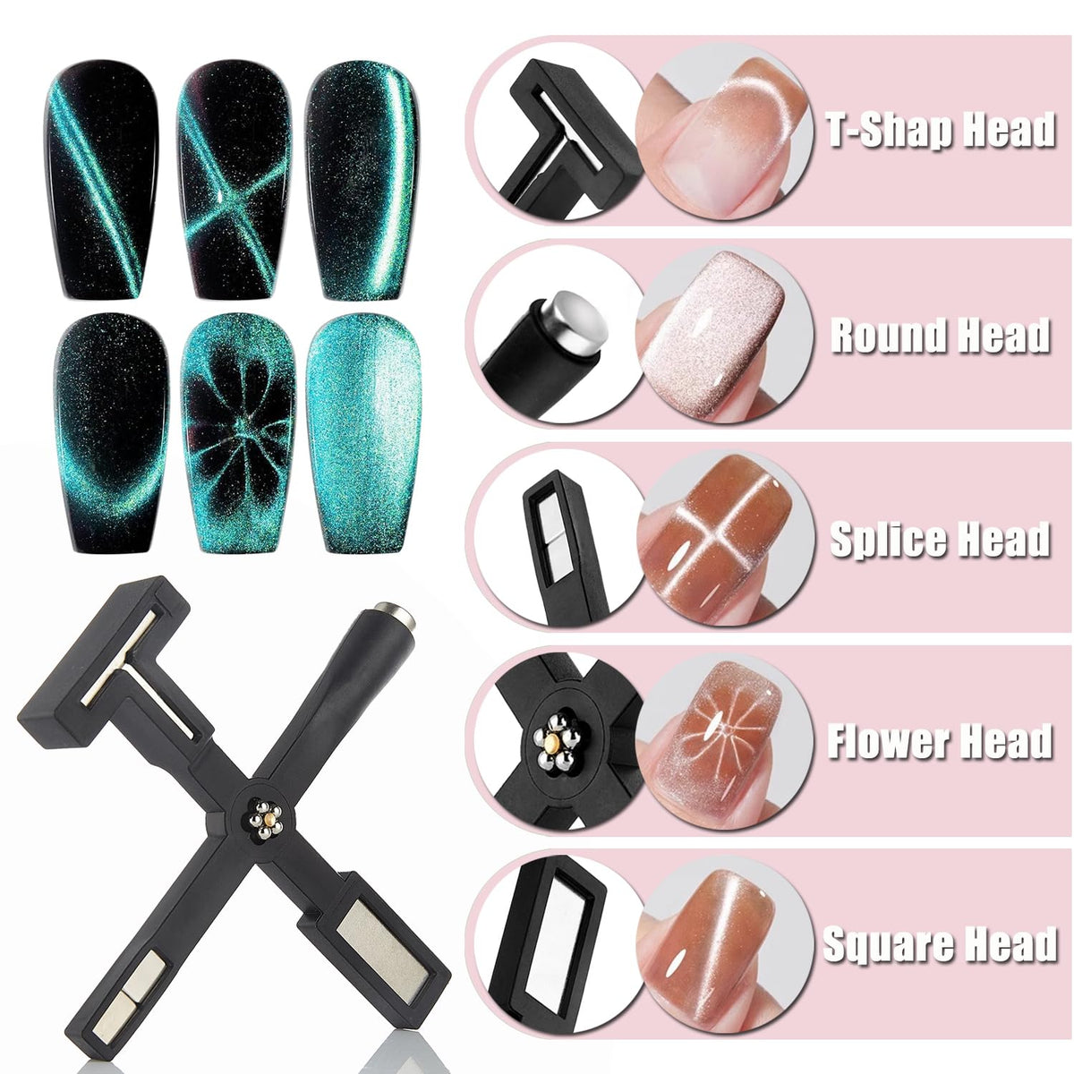 Dr.nail nine stripe plates fanned out showing pattern variety benefit