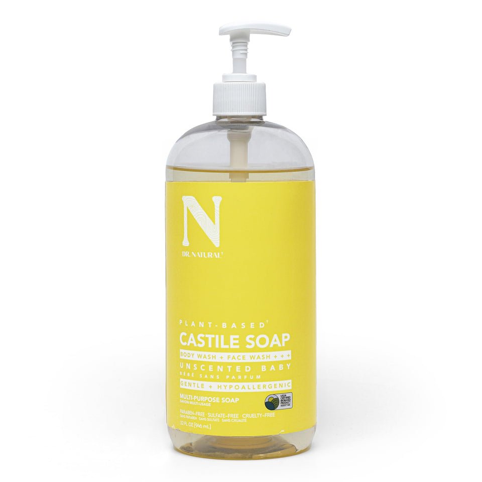 Dr. Natural front label on 32 oz bottle showing product identity and size benefit