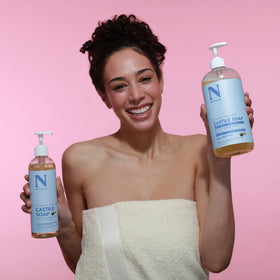 Dr. Natural used for washing dishes showing safe kitchen cleaning option