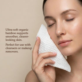 Dr. Nima's towel removing makeup to demonstrate quick, clean wipe