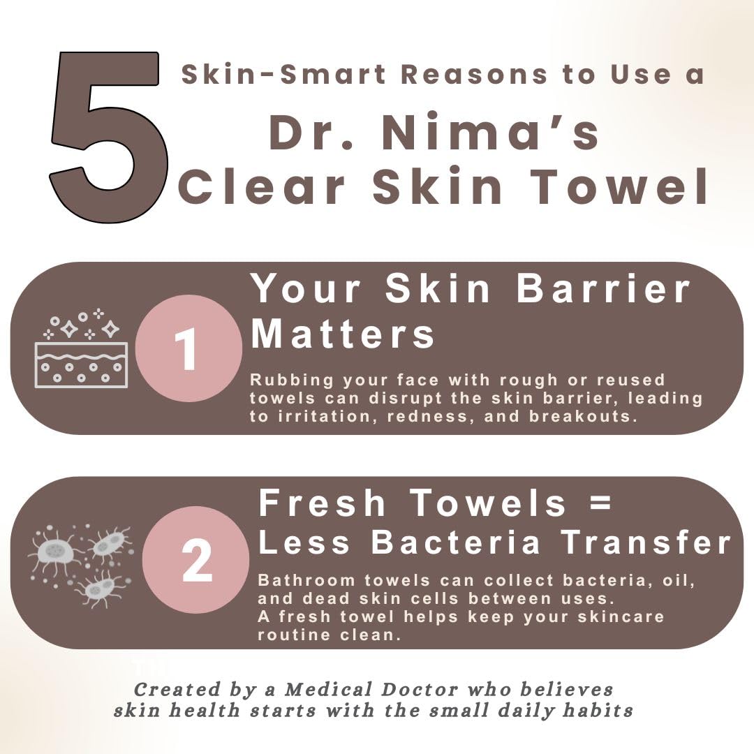 Dr. Nima's towel packed in travel bag for on-the-go hygiene benefit