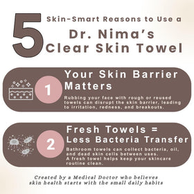 Dr. Nima's towel packed in travel bag for on-the-go hygiene benefit