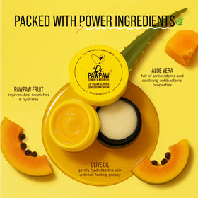 Dr. PAWPAW ORIGINAL BALM scrub in hand demonstrating gentle exfoliation benefit