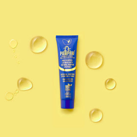 Dr. PAWPAW ORIGINAL BALM texture closeup highlighting smooth peptide‑rich balm