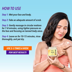 DR.RASHEL scrub next to everyday items showing 380ml size and real-world scale advantage
