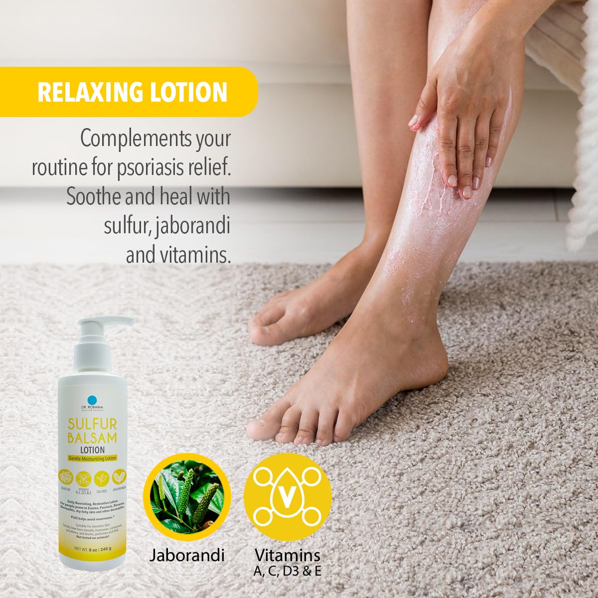 Dr. Robaina ingredients label highlighting gentle, clean formulation