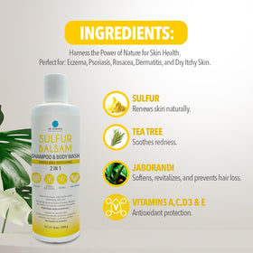 Dr. Robaina bottle on shower shelf conveying everyday, head-to-toe use