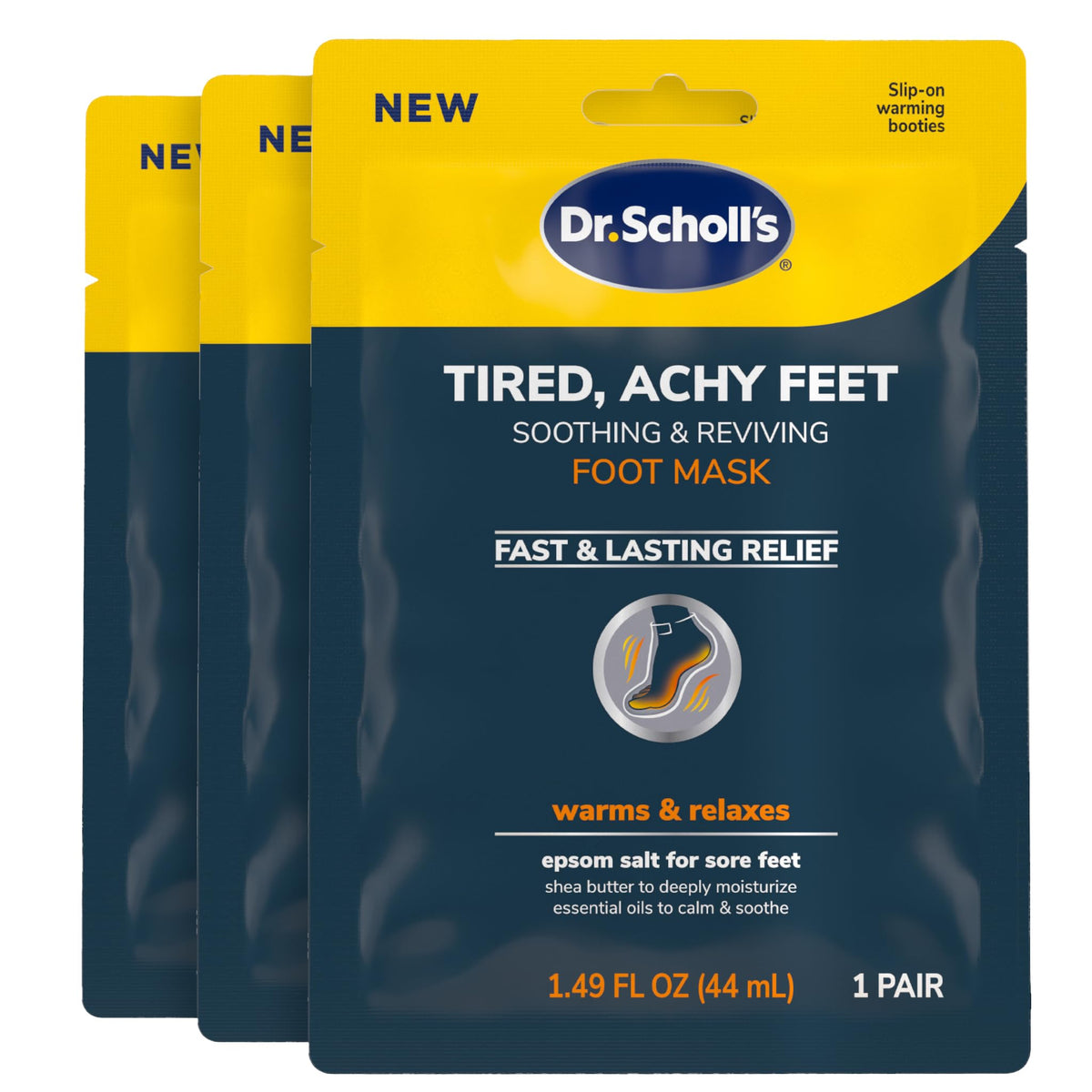 Dr. Scholl's front packaging showing three pairs and product name for quick identification and benefit