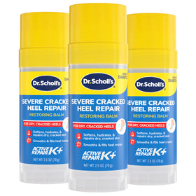 Dr. Scholl's front packaging showing restorative heel balm benefit