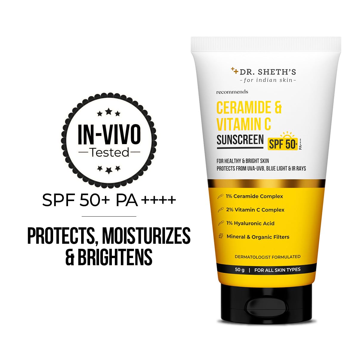 Dr. Sheth's cream texture close-up highlighting lightweight absorption