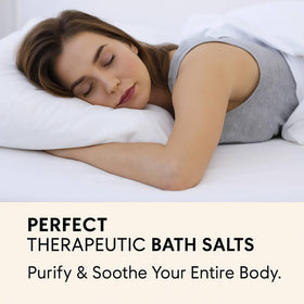 Dr. Singha's essential oil bottles beside soak for aromatic benefit
