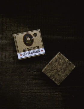 Dr. Squatch close-up of coffee grounds texture for gentle exfoliation