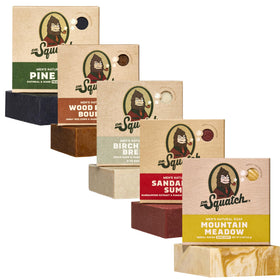 Dr. Squatch five-pack front packaging showing scent variety and gift-ready presentation