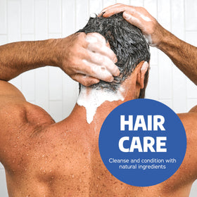 Dr. Squatch Fresh Falls shampoo and conditioner being used in a shower for practical grooming routine