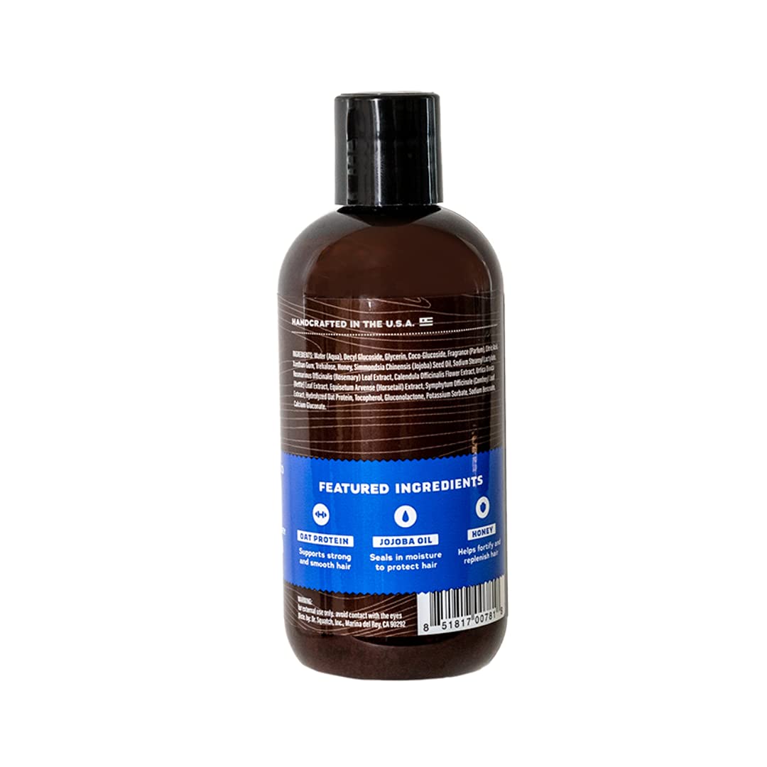 Dr. Squatch Fresh Falls with jojoba oat avocado ingredients displayed