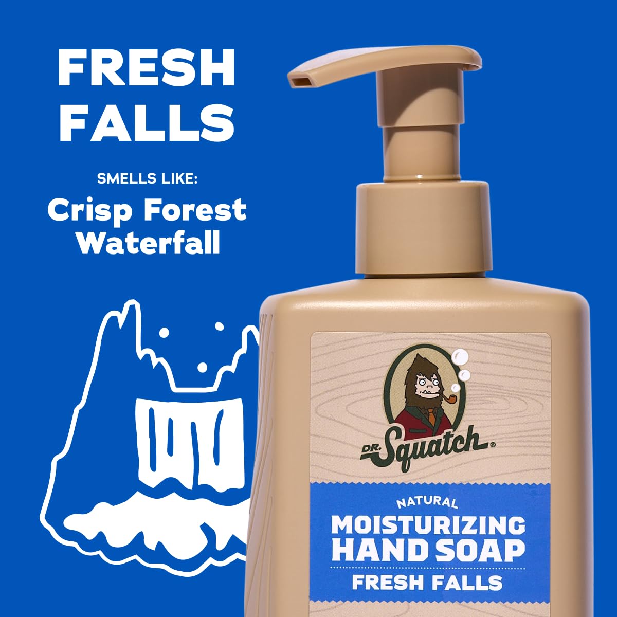 Dr. Squatch rich white foam lather showing deep clean and moisturizing feel