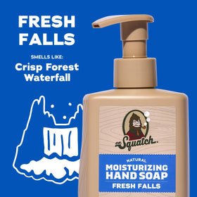 Dr. Squatch rich white foam lather showing deep clean and moisturizing feel