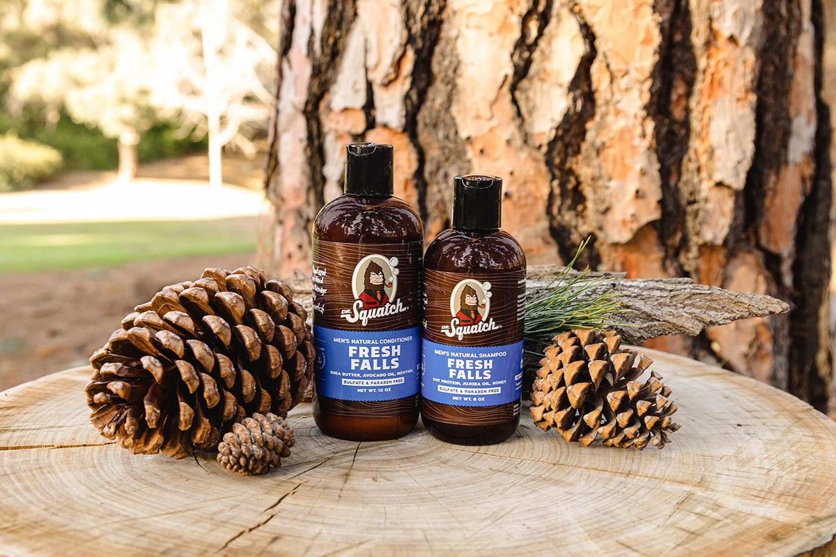 Dr. Squatch conditioner texture on hand showing smooth, hydrating formula benefit
