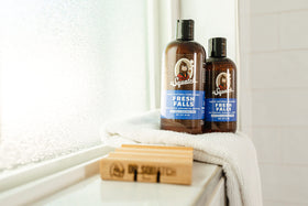 Dr. Squatch Fresh Falls lather texture foam demonstrating gentle cleanse