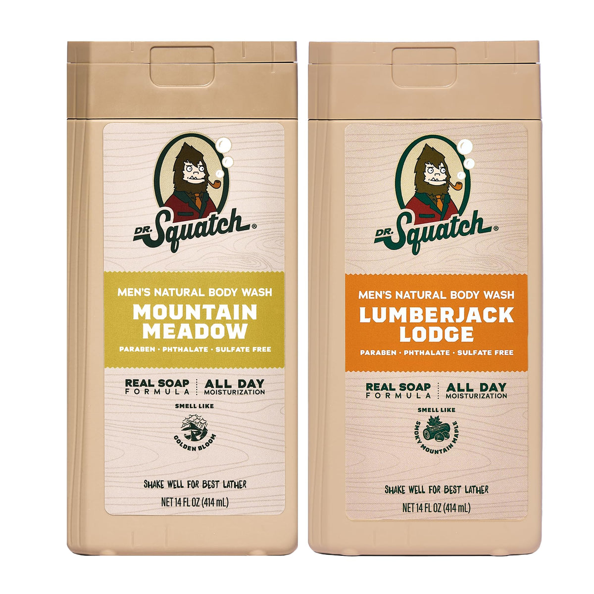 Dr. Squatch front packaging showing both scents and benefits