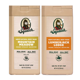 Dr. Squatch front packaging showing both scents and benefits
