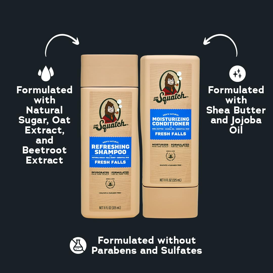 Dr. Squatch bottles staged in a shower to show in-use, boosting confidence