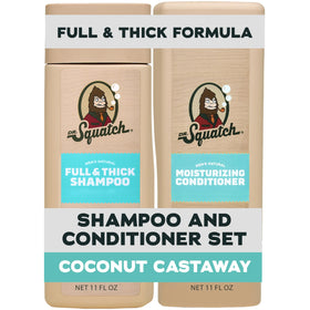 Dr. Squatch front packaging showing duo bottles and coconut scent benefit