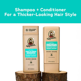 Dr. Squatch shampoo foam poured to show lather and volume benefit