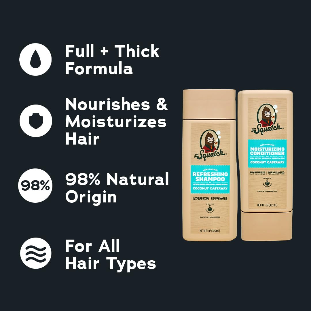Dr. Squatch side label with ingredients highlighting natural-origin benefit