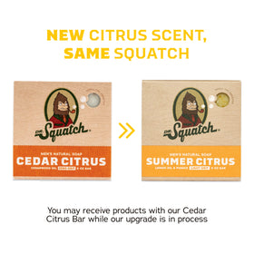 Dr. Squatch gift box lifestyle staging showing presentable grooming gift