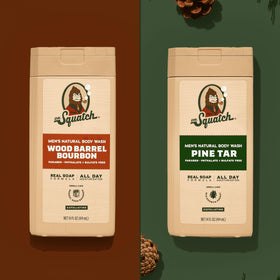 Dr. Squatch in-shower use with man applying wash for effective cleansing