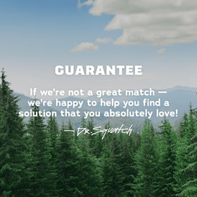 Dr. Squatch label close-up showing plant-based ingredients and clean formula