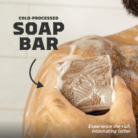 Dr. Squatch label close-up highlighting natural ingredients and transparency