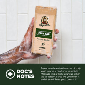 Dr. Squatch creamy lather texture close-up demonstrating rich moisturizing foam