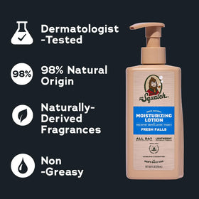 Dr. Squatch ingredients display with shea butter coconut oil vitamin E benefits