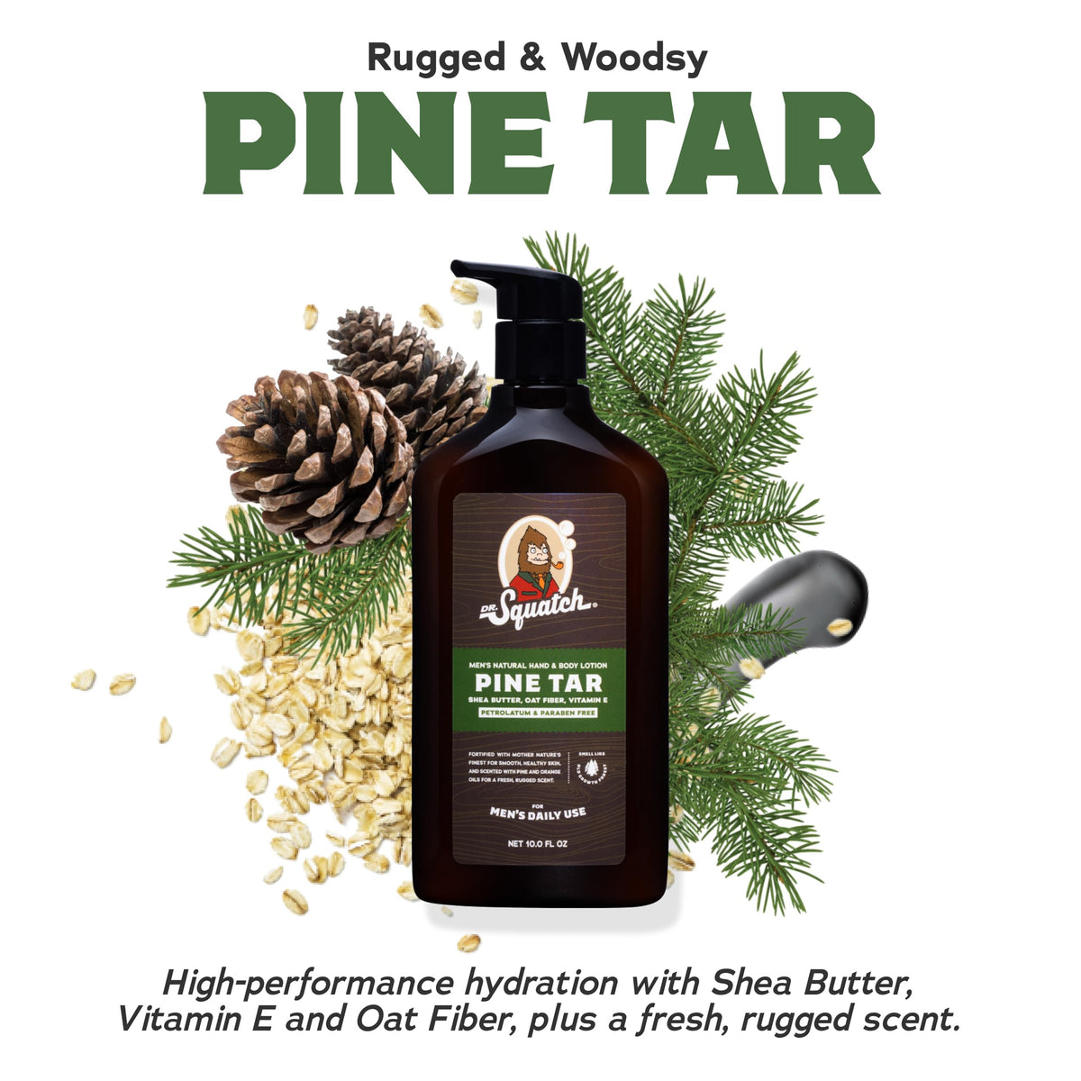 Dr. Squatch lotion pump and creamy texture for fast absorption