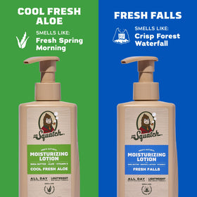 Dr. Squatch lotion texture closeup showing lightweight smooth absorption