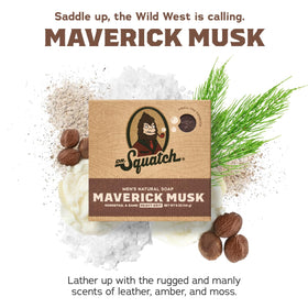 Dr. Squatch close-up of bar texture highlighting natural clay and oils benefit