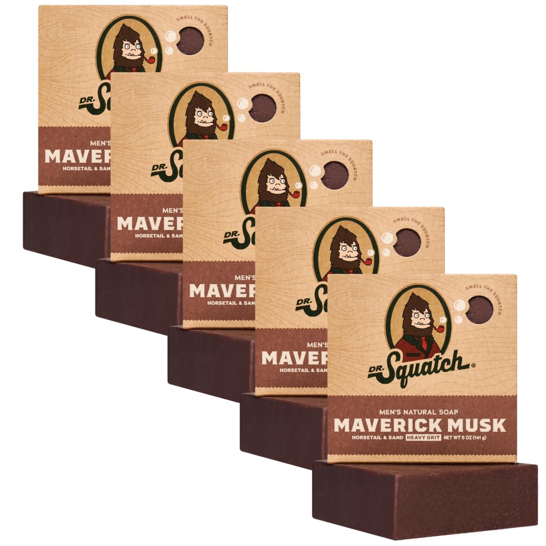 Dr. Squatch front packaging showing five bars and scent label for gifting benefit