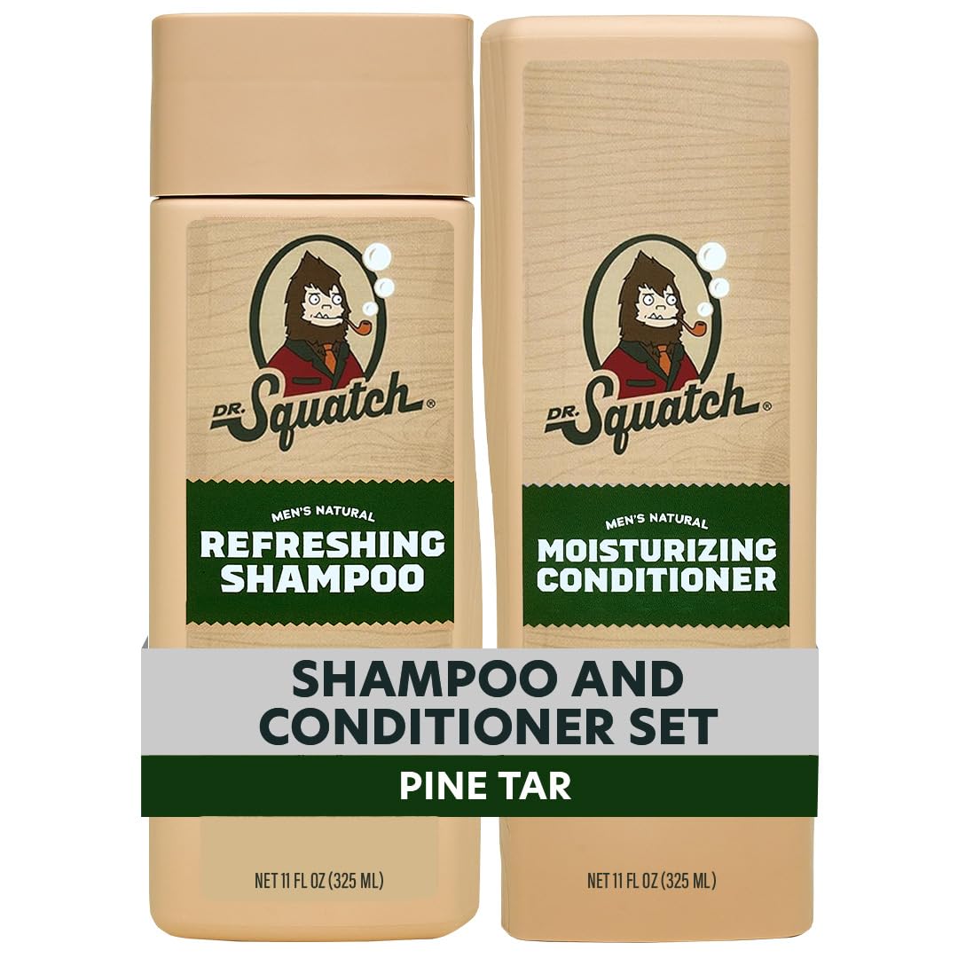 Dr. Squatch front packaging showing pine tar duo and clean appeal
