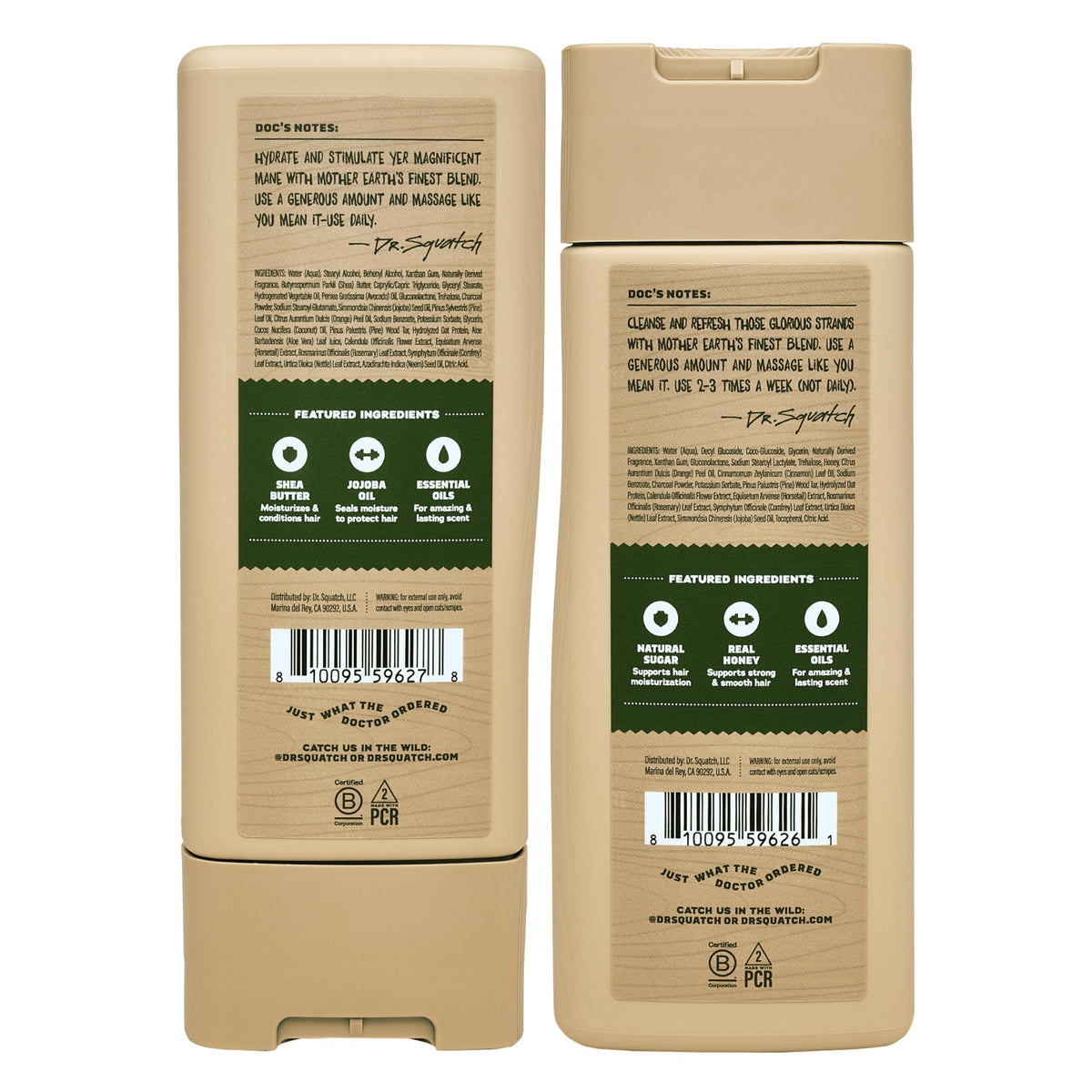 Dr. Squatch set in shower being used for refreshing scalp care
