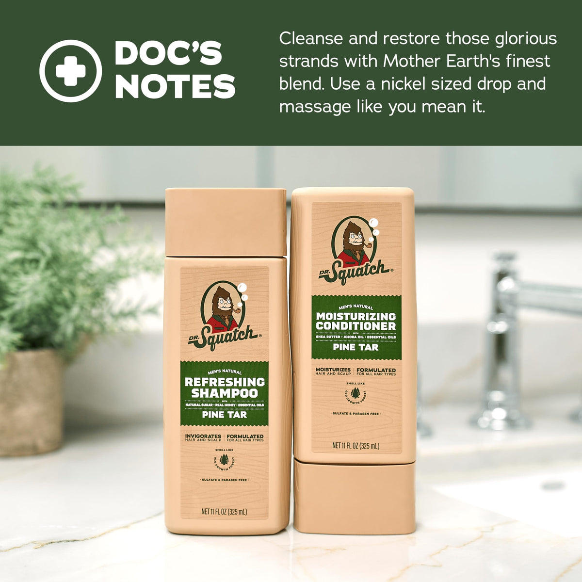 Dr. Squatch product label close-up highlighting natural ingredient list