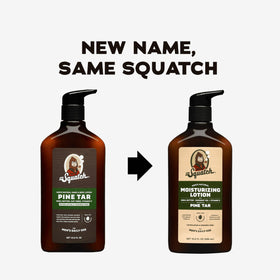 Dr. Squatch pump dispenser close-up for easy one-handed use