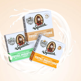 Dr. Squatch Total Moisture bundle of six bars stacked to show value pack