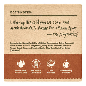 Dr. Squatch bar close-up texture highlighting natural oils and handcrafted finish