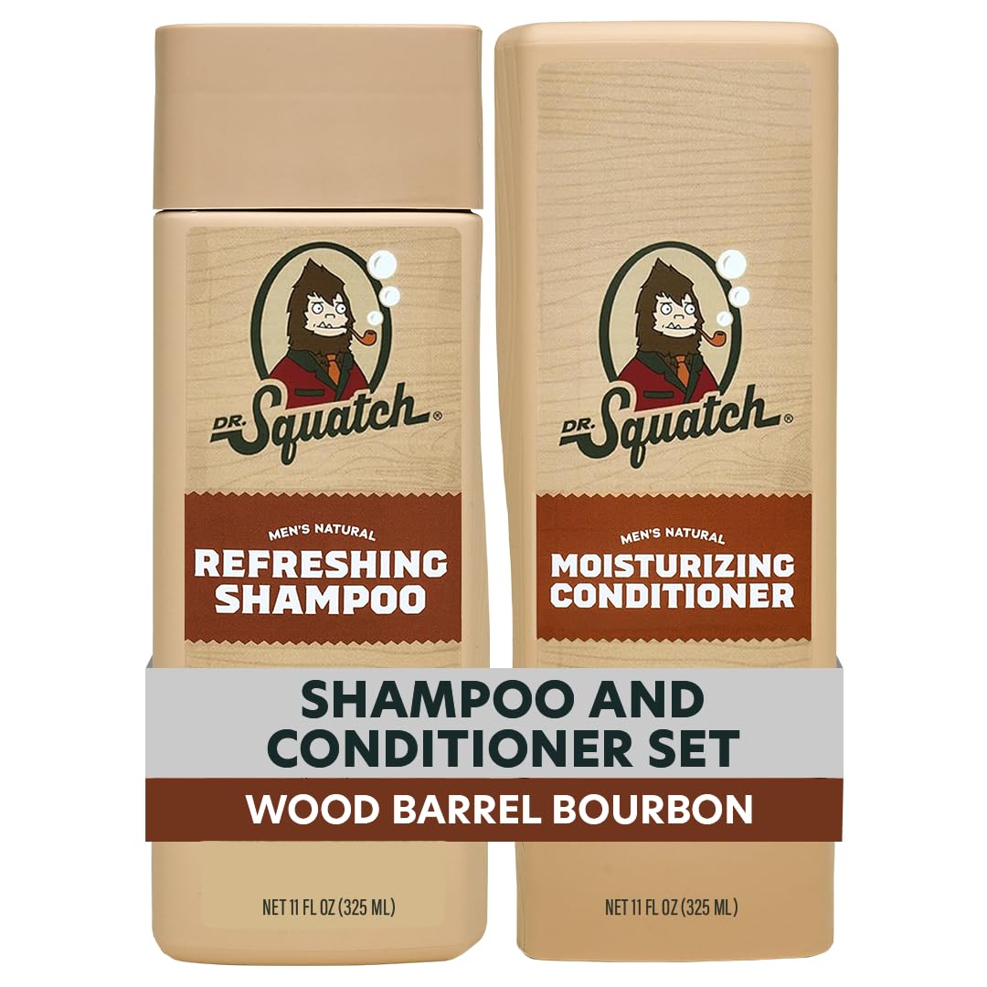 Dr. Squatch front packaging showing Wood Barrel Bourbon scent and benefits