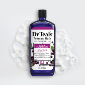 Dr Teal's bathtub scene with candlelight illustrating calming home spa benefit